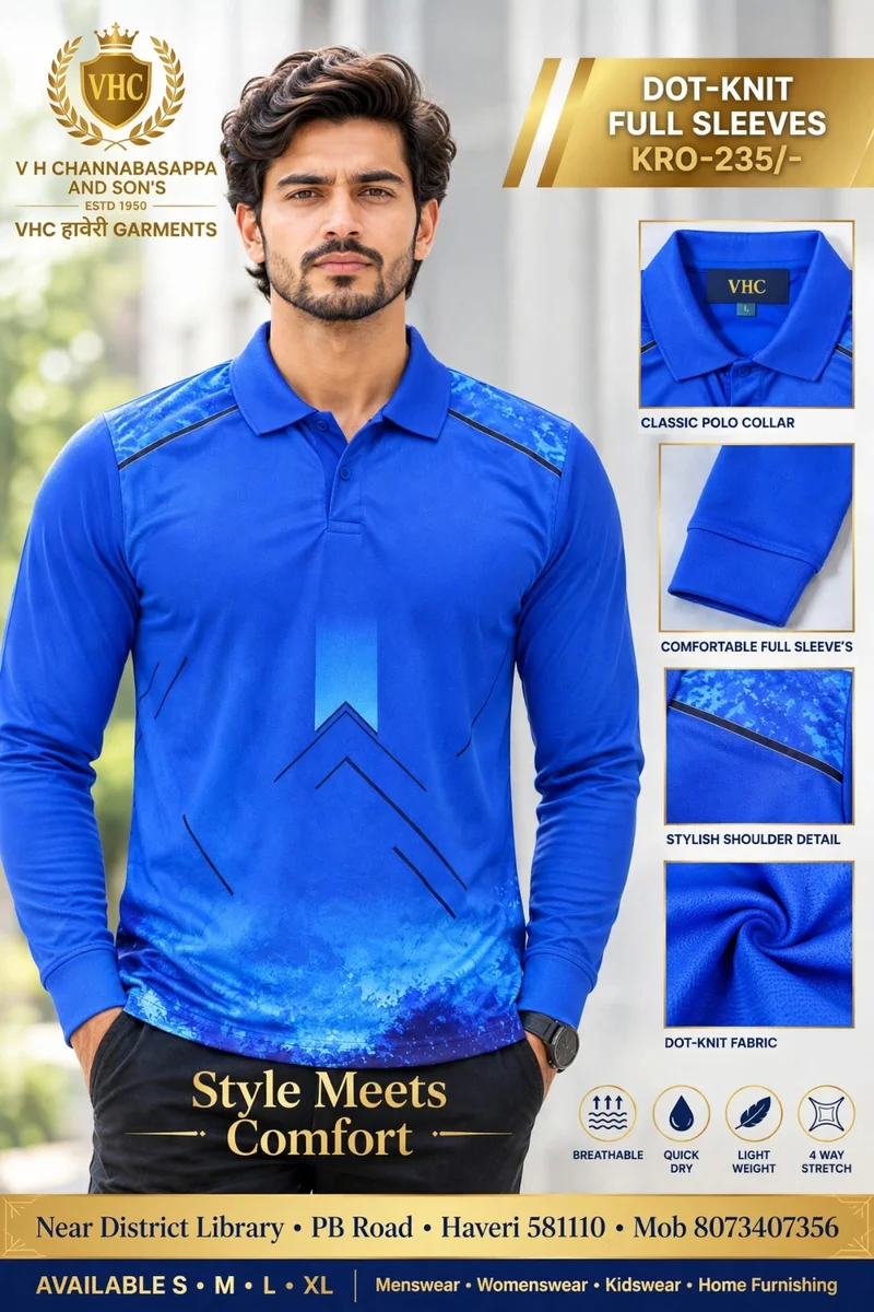 DOT NET FABRIC FULL SELEVE T SHIRT