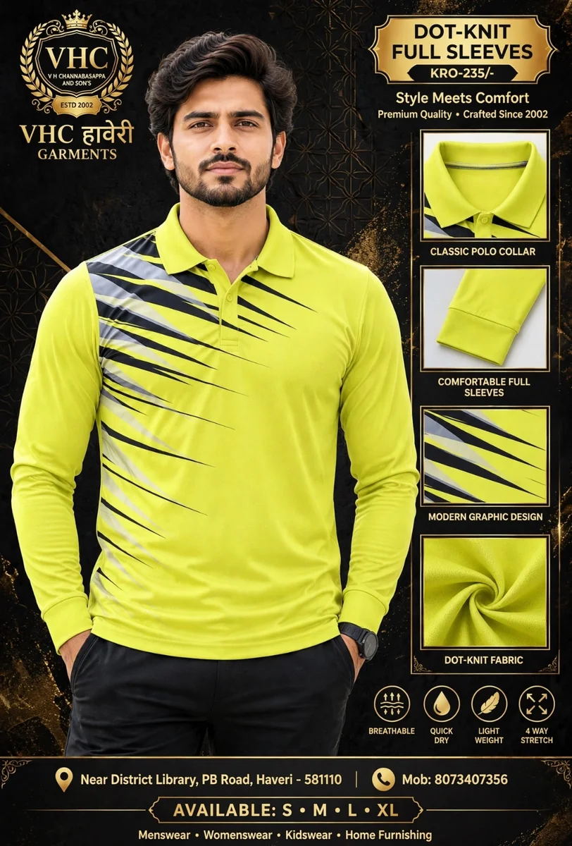 DOT NET FABRIC FULL SELEVE T SHIRT