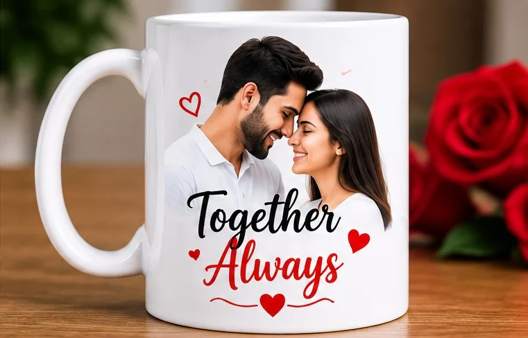 Personalized Couple Photo Mug – Romantic Gift for Couples