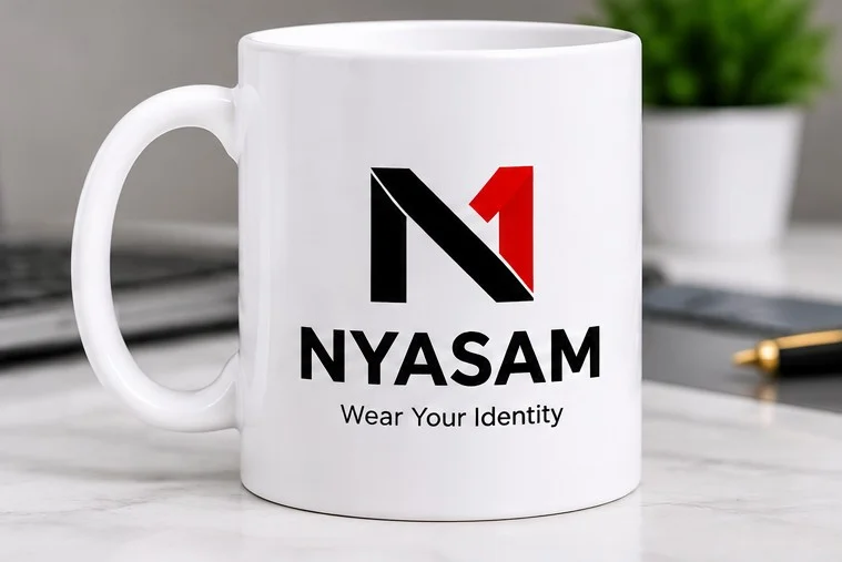 Nyasam Customized White Ceramic Mug – Personalized Printing
