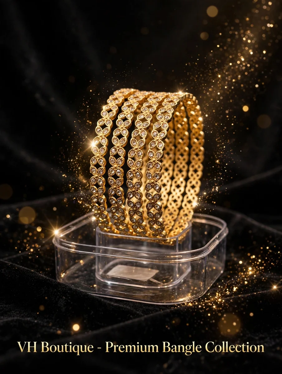 Premium white stone bangles