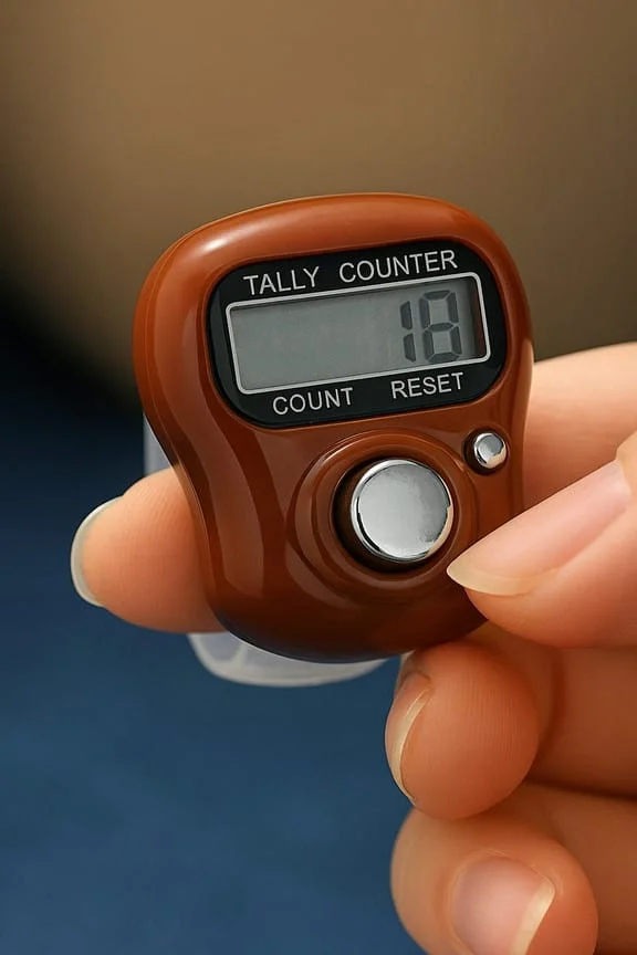 Digital Tally Counter Ring with LCD Display, Electronic Finger Clicker Counter for Jaap, Chanting, Prayer, Meditation & Pooja 2