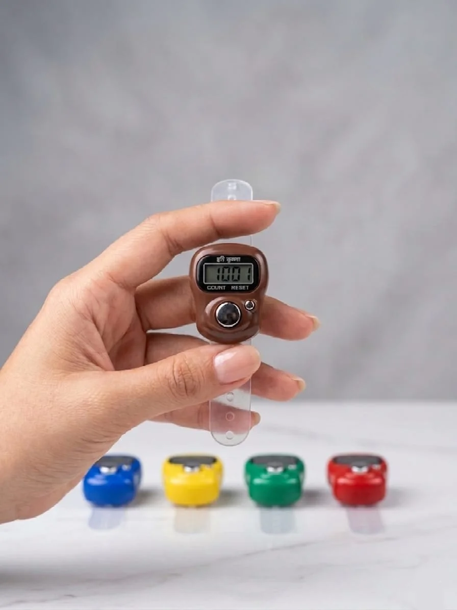 Digital Tally Counter Ring with LCD Display, Electronic Finger Clicker Counter for Jaap, Chanting, Prayer, Meditation & Pooja