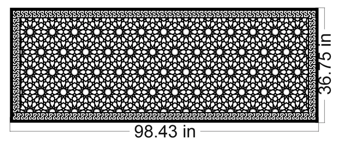 Islamic Star Pattern Bordered Panel – CNC & Laser Cut File