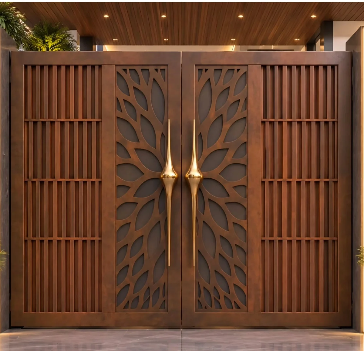 Sunburst Fan Circles Door Panel Design - Laser Cut Entrance Door with Slot Centre | DXF / SVG / CDR