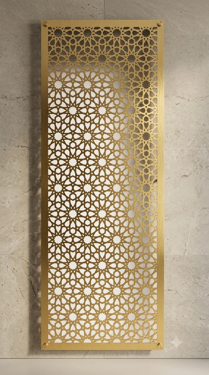 Modern Islamic Star Geometric Decorative Screen Panel – CNC Laser / Router Cut Vector Design (DXF / SVG / CDR)