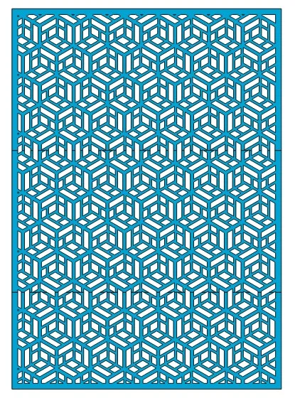 3D Geometric Block Screen Panel – CNC Vector Cut File