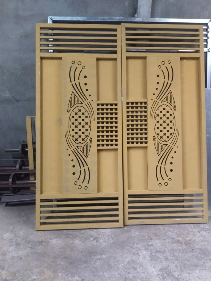 Modern Double Main Gate & Door Panel Set – CNC Plasma / Laser Cut Vector Design