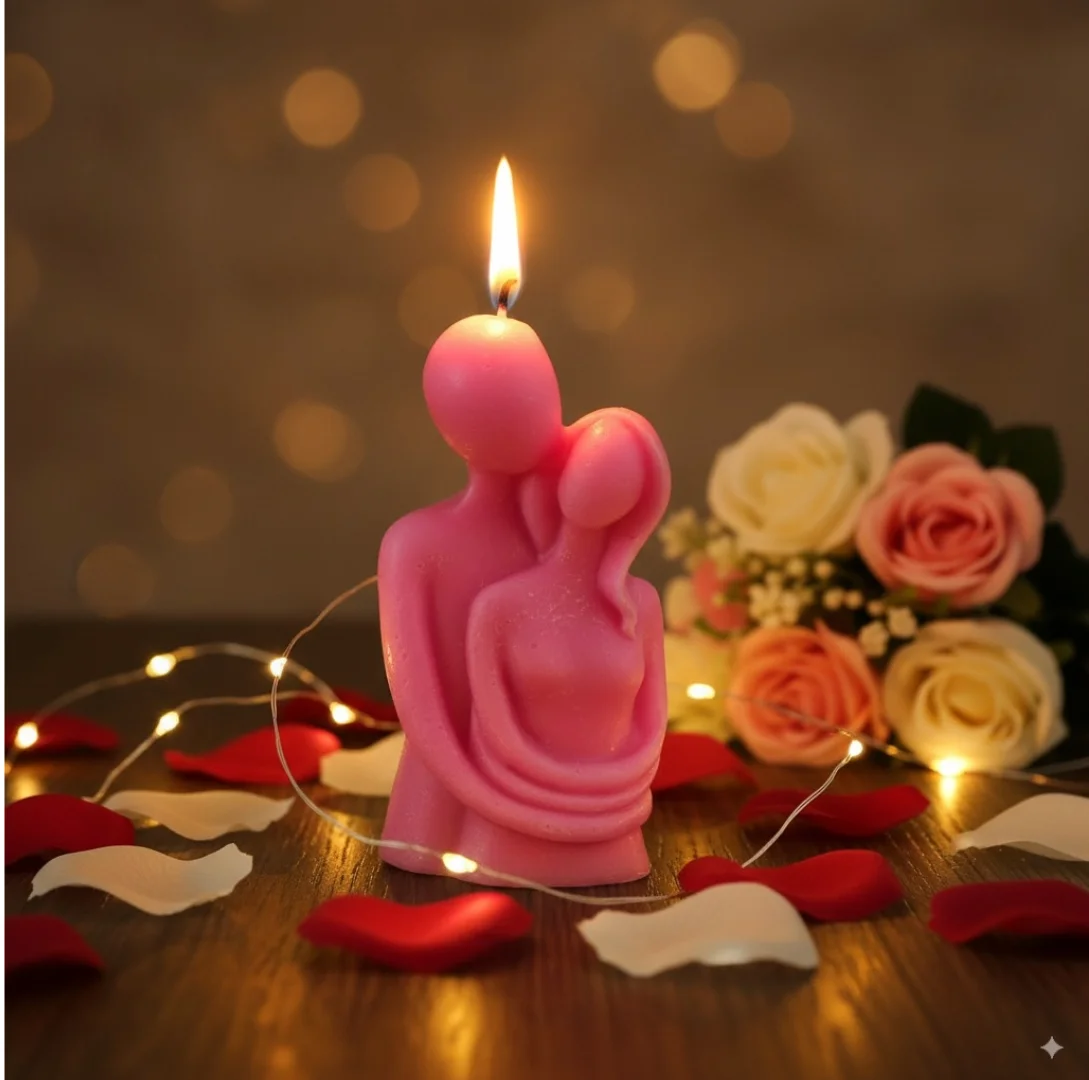 FIYARA WAX Hug Couple Decorative Candle
