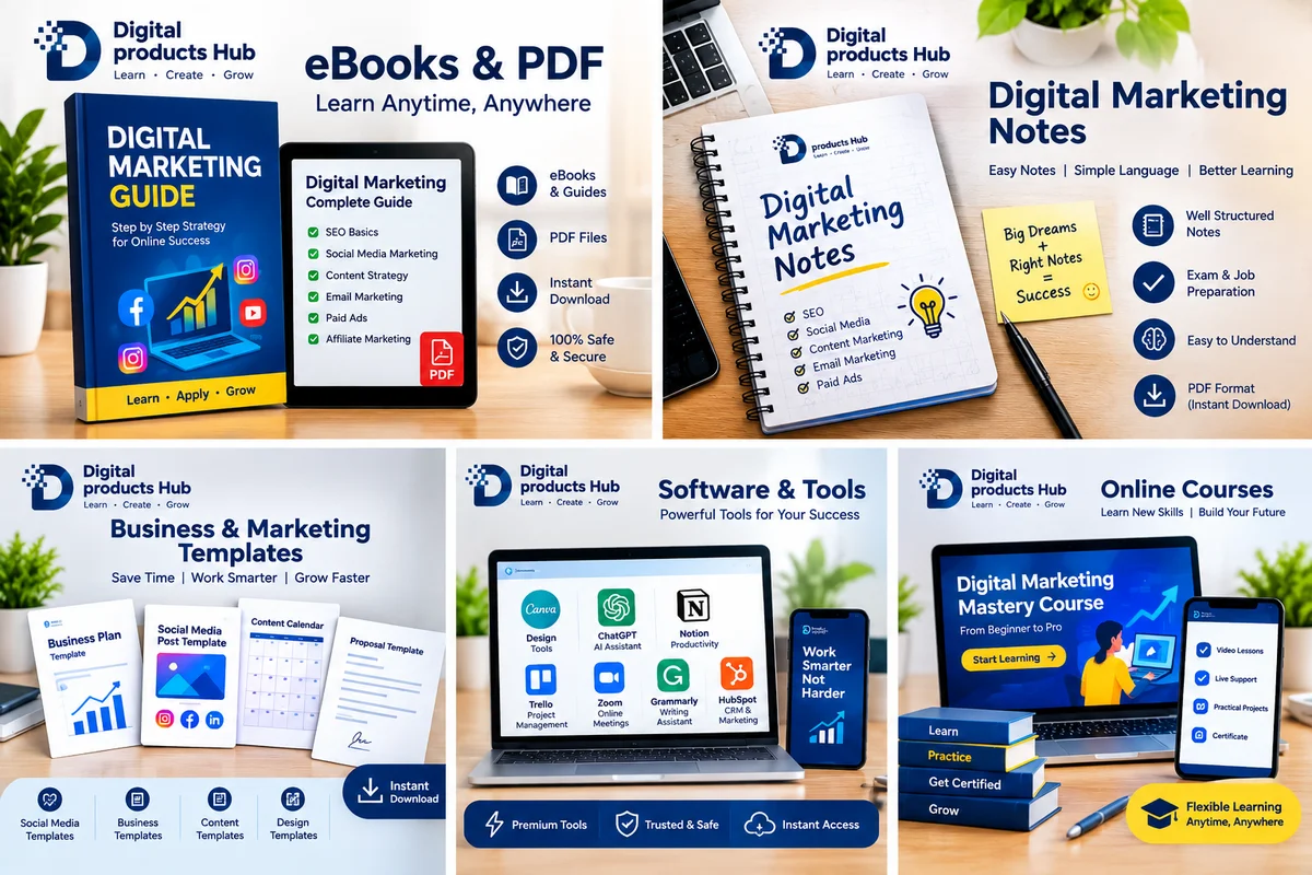 Ebooks, PDF Notes, Online Course