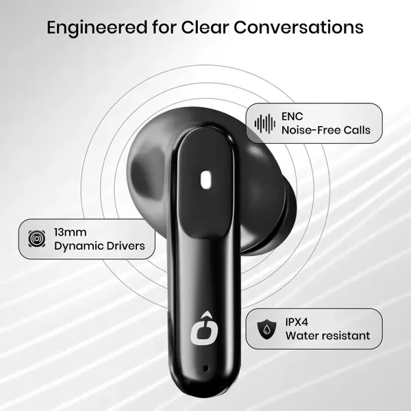 Fitpro Neo 151 Earbuds With Enc,Touch Controls Hd Call 5.4V Bluetooth (Black, True Wireless) 2