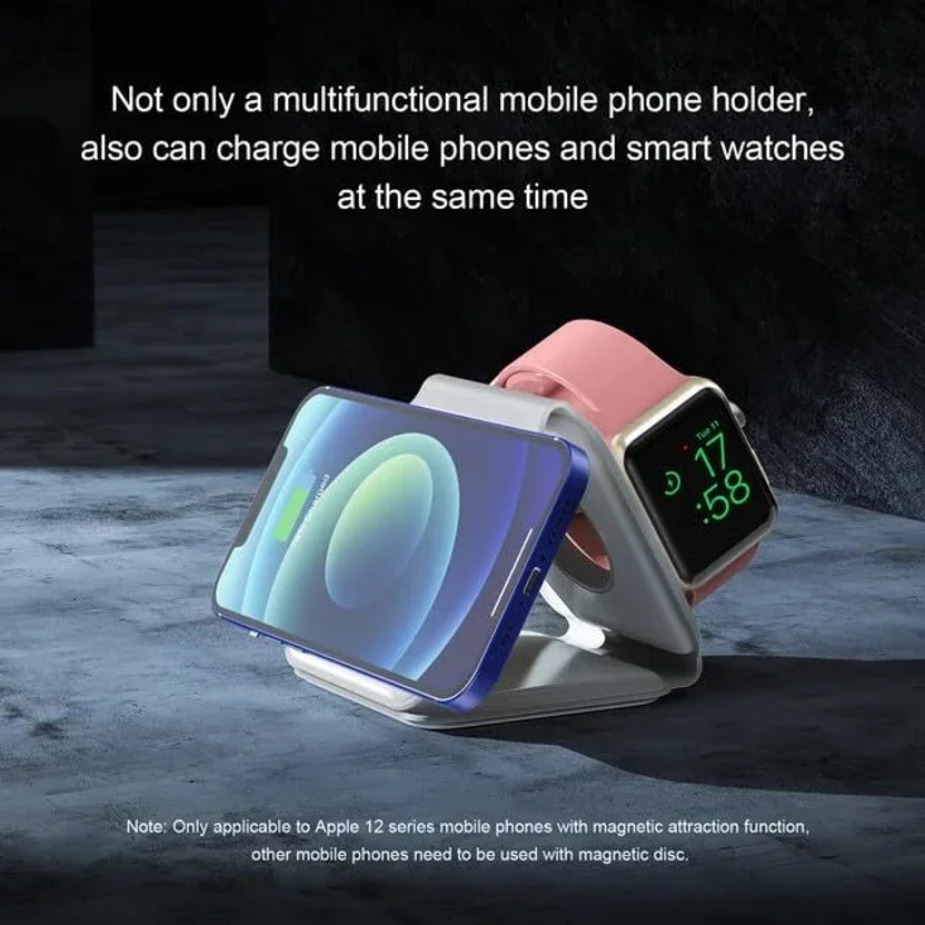 Fitpro 3-in-1 Wireless Charging Station for Smartphones, Smartwatches & Earbuds Charging Pad 4