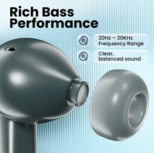 Fitpro Air 7 Tws Earbuds Bluetooth 48H Playtime, Deep Bass Noise & Smart Touch Control Bluetooth (Green, True Wireless) 4