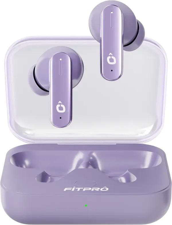 Fitpro Air 7 Tws Earbuds Bluetooth 48H Playtime, Deep Bass Noise & Smart Touch Control Bluetooth (Purple, True Wireless)