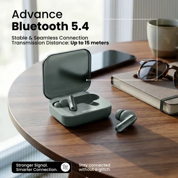 Fitpro Air 7 Tws Earbuds Bluetooth 48H Playtime, Deep Bass Noise & Smart Touch Control Bluetooth (Green, True Wireless) 6