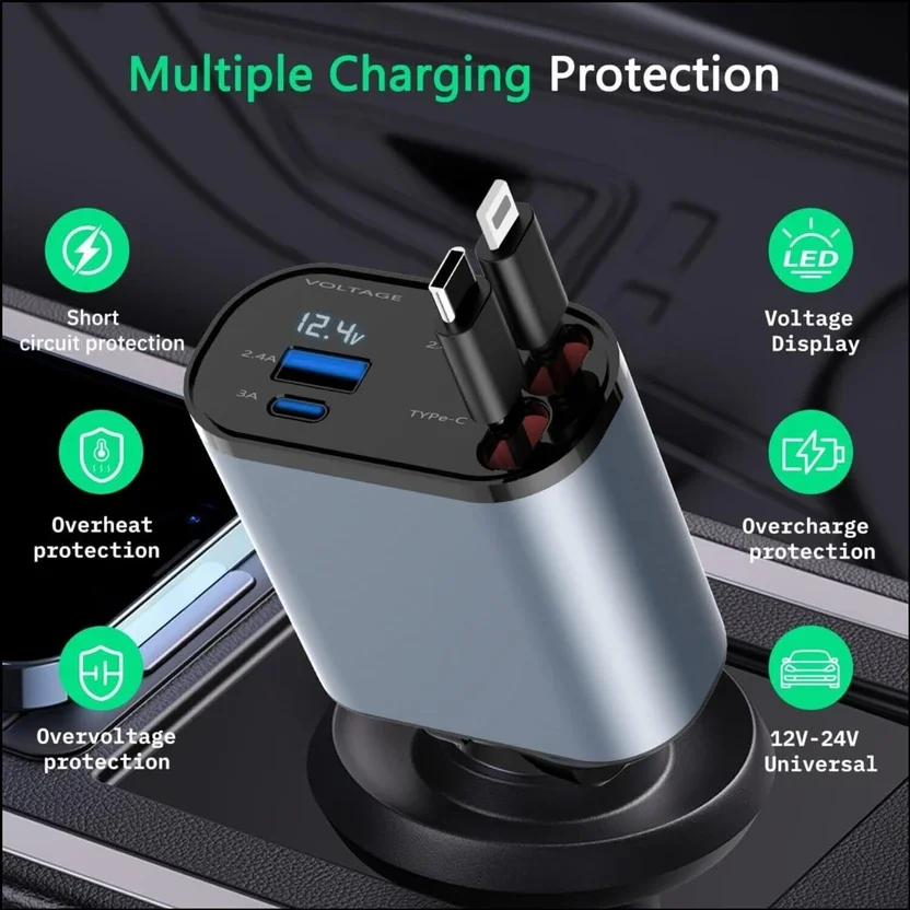 Fitpro 120 W Qualcomm 3.0 Turbo Car Charger 3