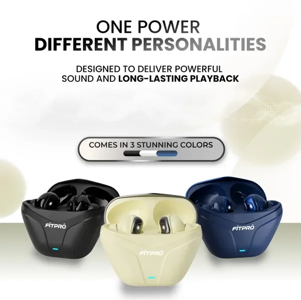 Fitpro X Flip Pods Earbuds With 72H Playback Ultra-Low Latency With 4 Mic Enc, 5.4V Bluetooth (Beige, True Wireless) 7