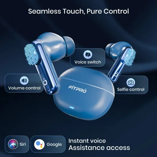 Fitpro Fitpro 151 Earbuds With 72Hrs Standby Enc,Touch Controls Hd Call Compact Lightweight Bluetooth (Blue, True Wireless) 3