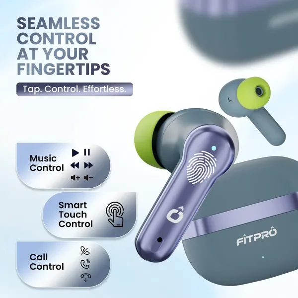 Fitpro Wireless Bluetooth Earbuds With Charging Case green 4