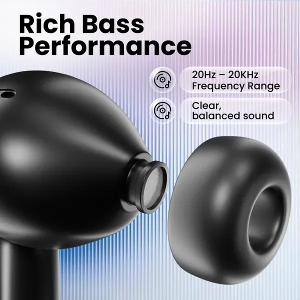 Fitpro Air 7 Tws Earbuds Bluetooth 48H Playtime, Deep Bass Noise And Smart Touch Control Bluetooth (Black, True Wireless) 4