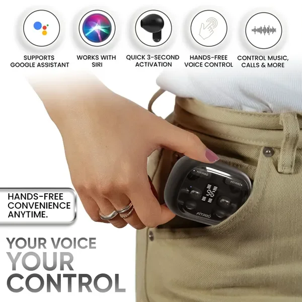 Fitpro Q10 Tws Wireless Earbuds | Twin-Couple Headphones | Bluetooth 5.4 Bluetooth (Black, True Wireless) 5