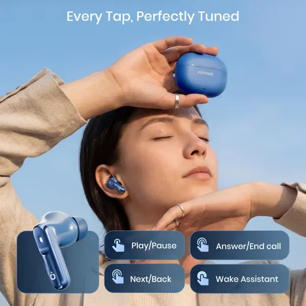Fitpro Fitpro 151 Earbuds With 72Hrs Standby Enc,Touch Controls Hd Call Compact Lightweight Bluetooth (Blue, True Wireless) 5