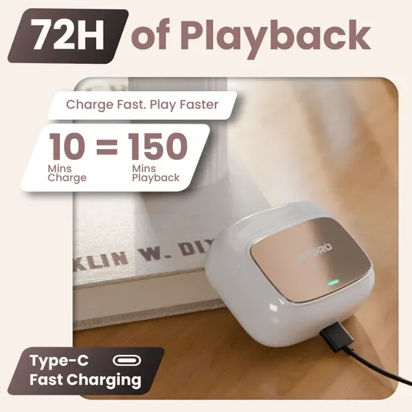 Fitpro Master Earbuds 2 Premium Design Tws Bluetooth 5.4, 72H Playtime Bluetooth (White, True Wireless) 2