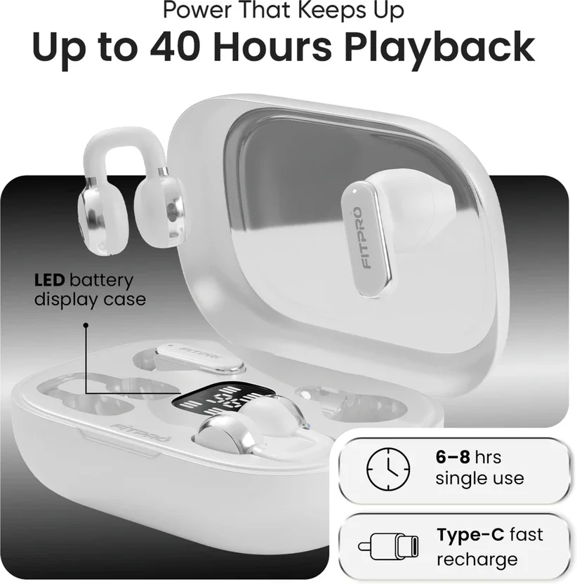 Fitpro Q10 Sport Earhook TWS Earbuds, Bluetooth 5.4, Bluetooth 5