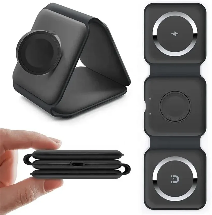 Fitpro 3-in-1 Wireless Charging Station for Smartphones, Smartwatches & Earbuds Charging Pad 7