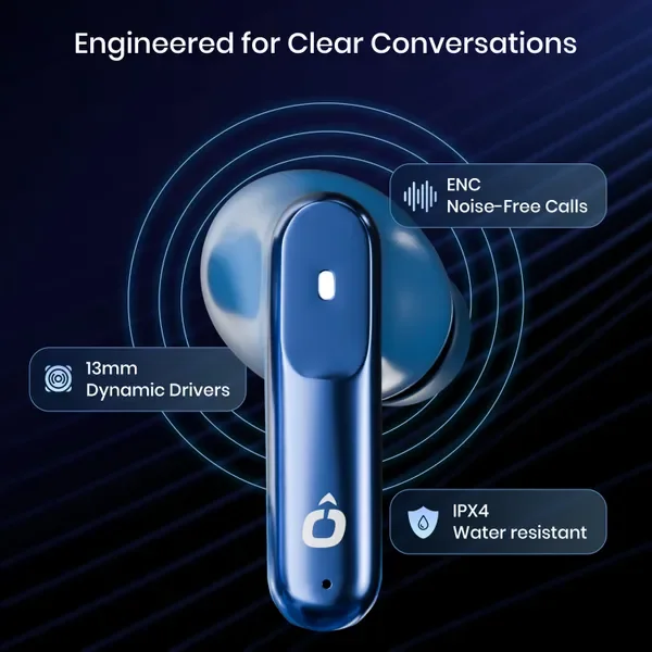 Fitpro Fitpro 151 Earbuds With 72Hrs Standby Enc,Touch Controls Hd Call Compact Lightweight Bluetooth (Blue, True Wireless) 4