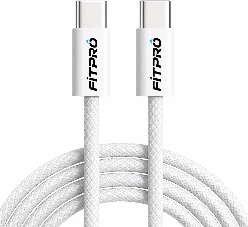 Fitpro Type C 2 A 1 m Foil shield Type C to Type C Fast Charging Cable for