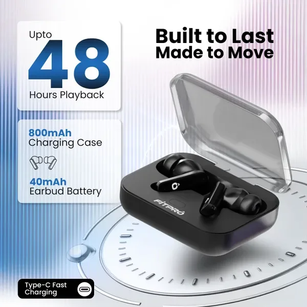 Fitpro Air 7 Tws Earbuds Bluetooth 48H Playtime, Deep Bass Noise And Smart Touch Control Bluetooth (Black, True Wireless) 3