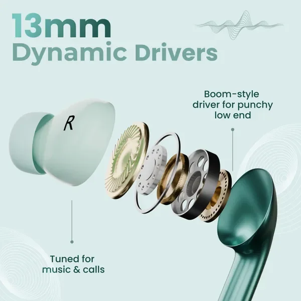 Fitpro Master Earbuds 2 Premium Design Tws Bluetooth 5.4, 72H Playtime, Bluetooth (Green, True Wireless) 6