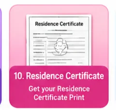 Residence Certificate(ವಾಸಸ್ಥಳ ದೃಢೀಕರಣ ಪತ್ರ,) apply