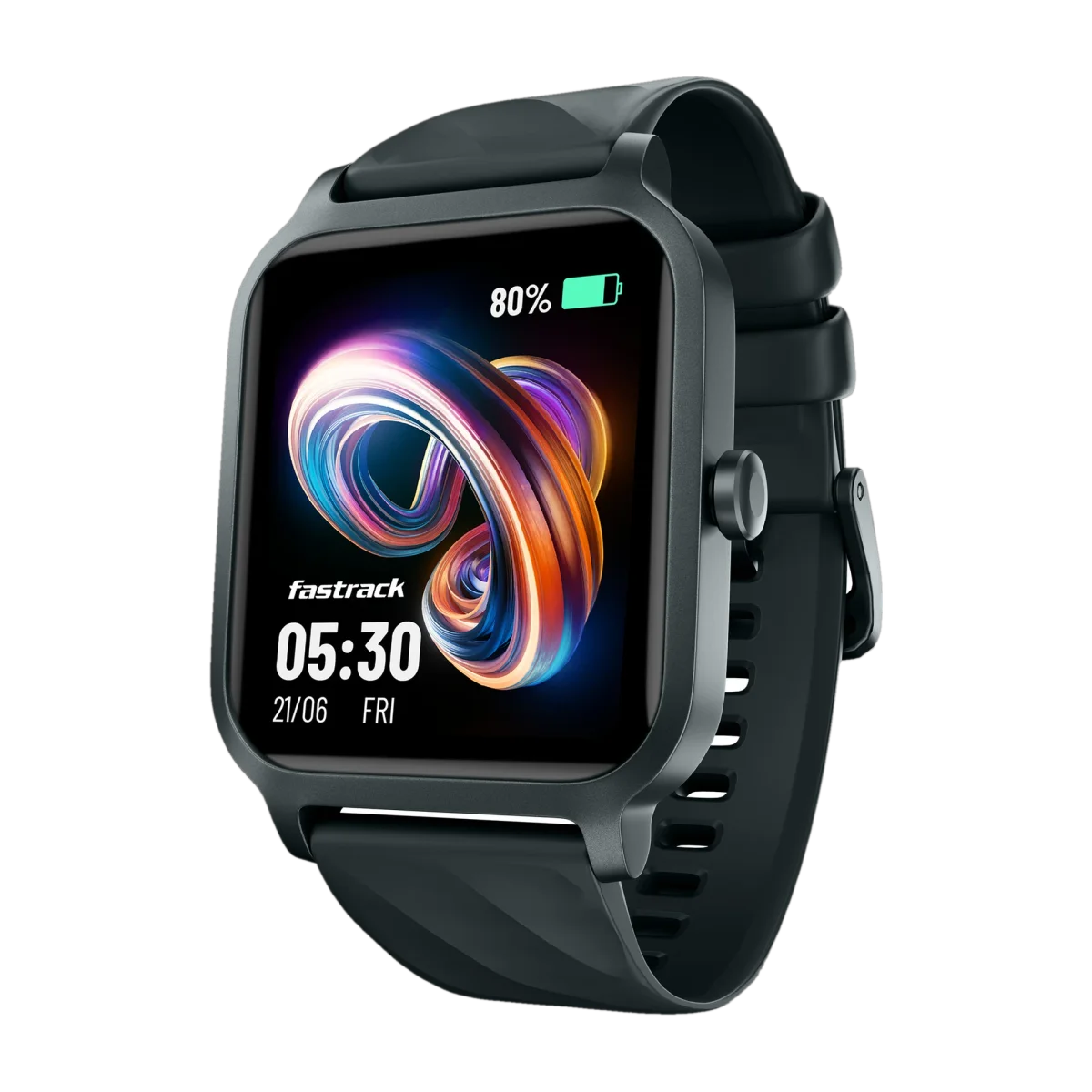 Fastrack FS1-1.83''|BT Calling|Fast Charge|110+ Sports Mode|200+ WatchFaces|IP68 Smartwatch (Black Strap, Free Size)