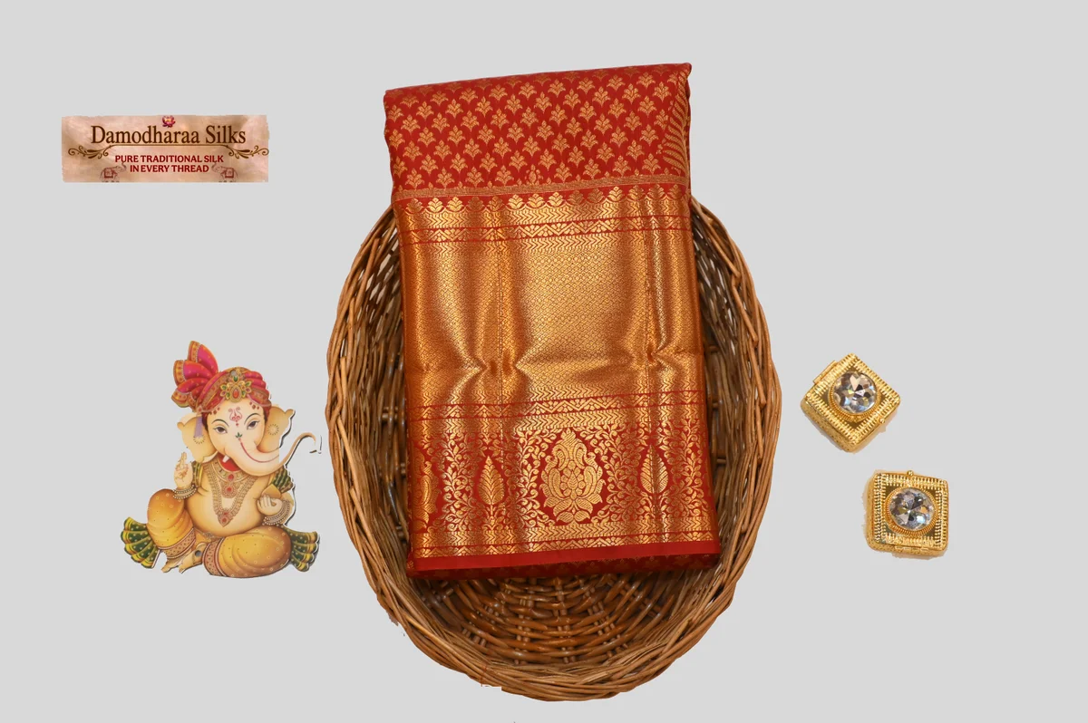 Royal Red Kanchipuram Silk Saree with Rich Gold Zari Work