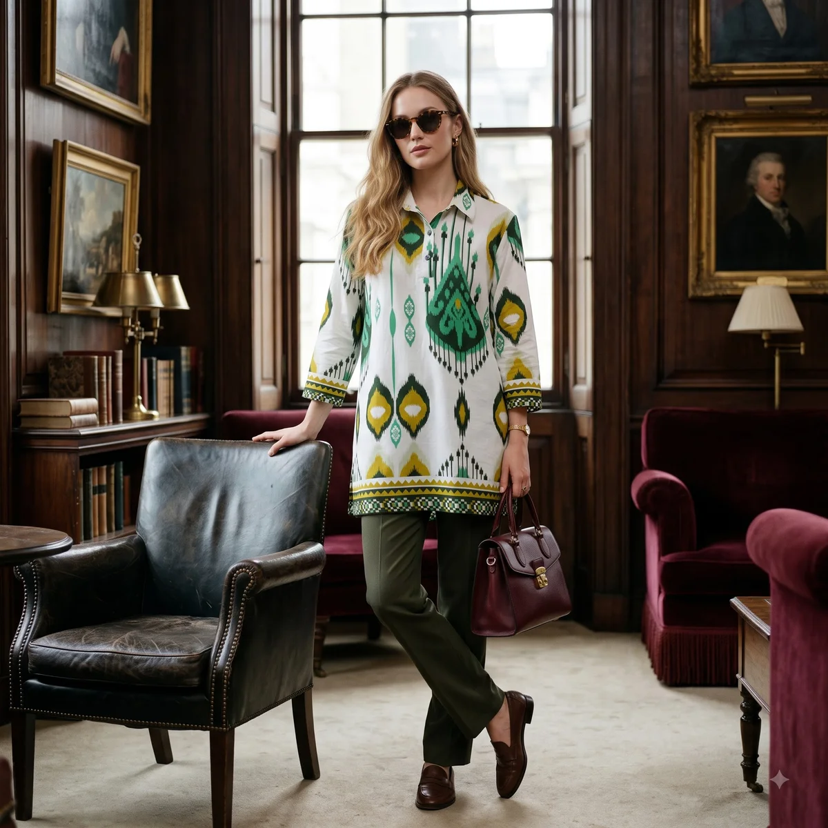 Emerald Ikat Heritage Shirt 4