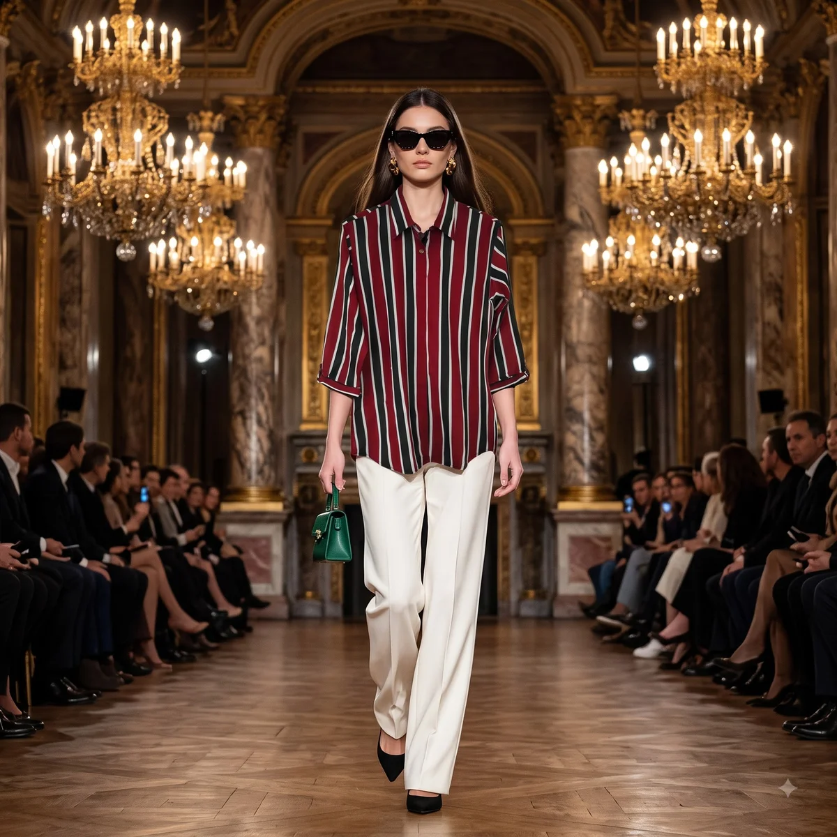 Crimson Avenue Striped Shirt Kurti 2