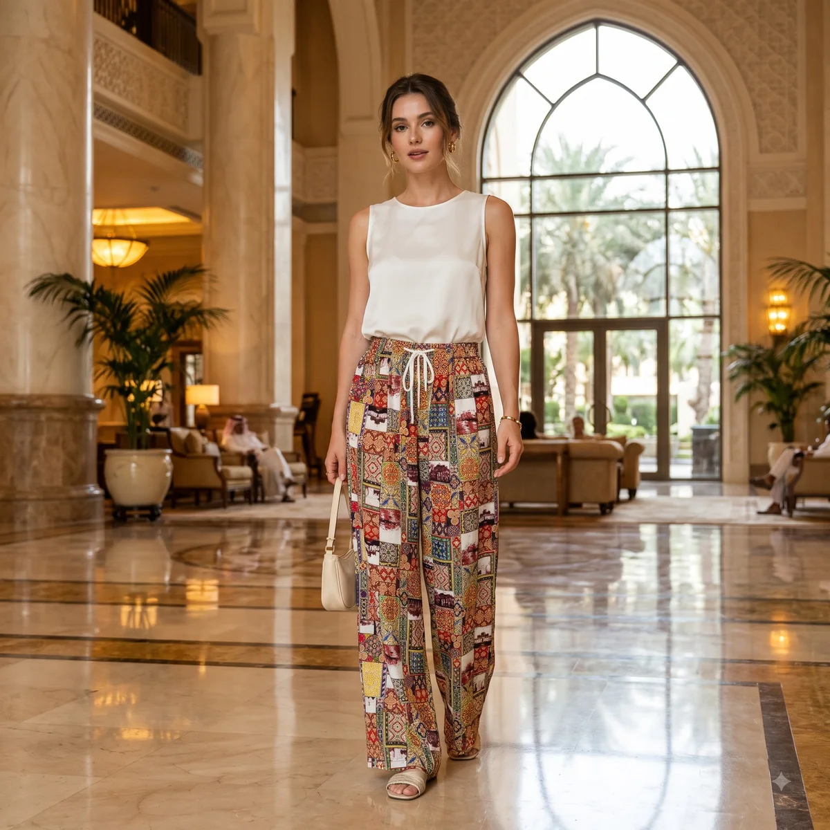 Multicolor Ethnic Patchwork Printed Palazzo 3