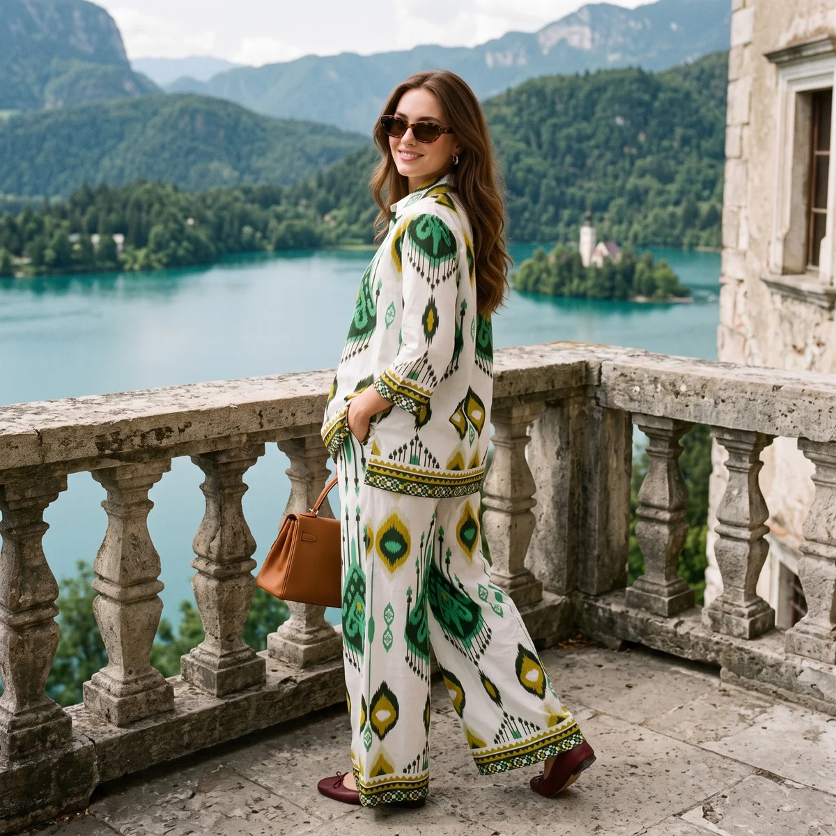 Emerald Ikat Heritage Co-Ord Set 4