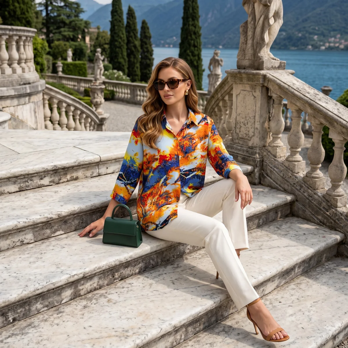 Sunset Mirage Abstract Shirt Kurti 3
