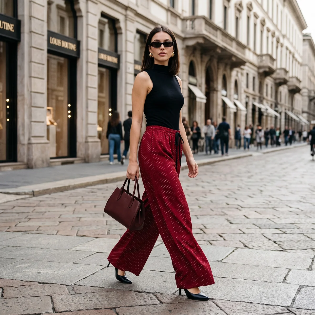 Noir Urban Pop Printed Palazzo 2