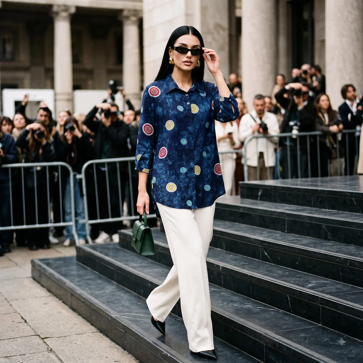 Indigo Medallion Shirt Kurti