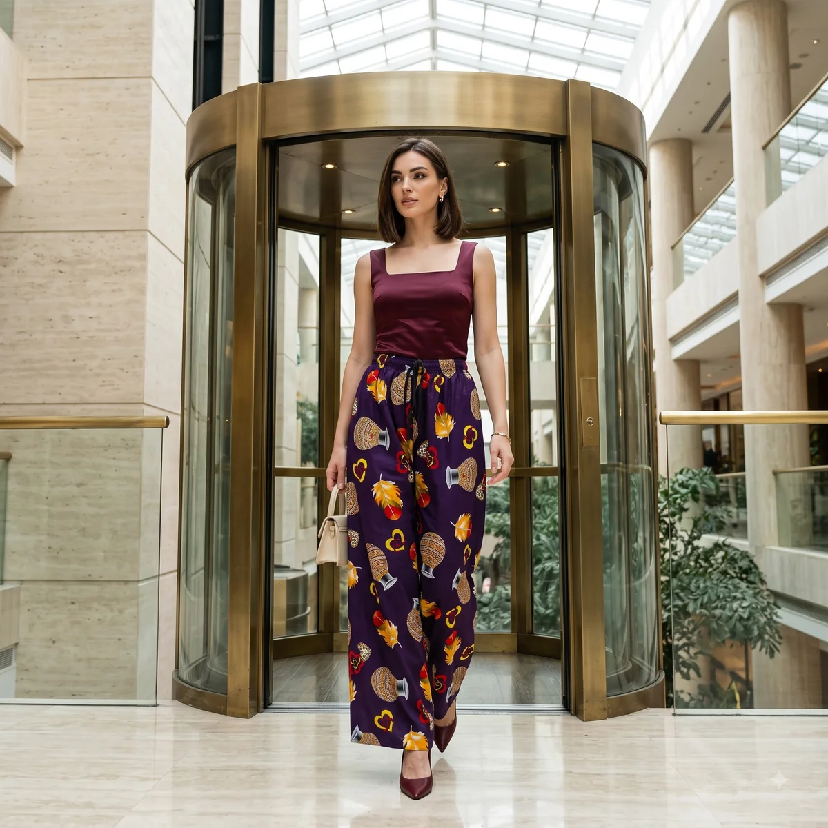 Royal Amethyst Motif Palazzo