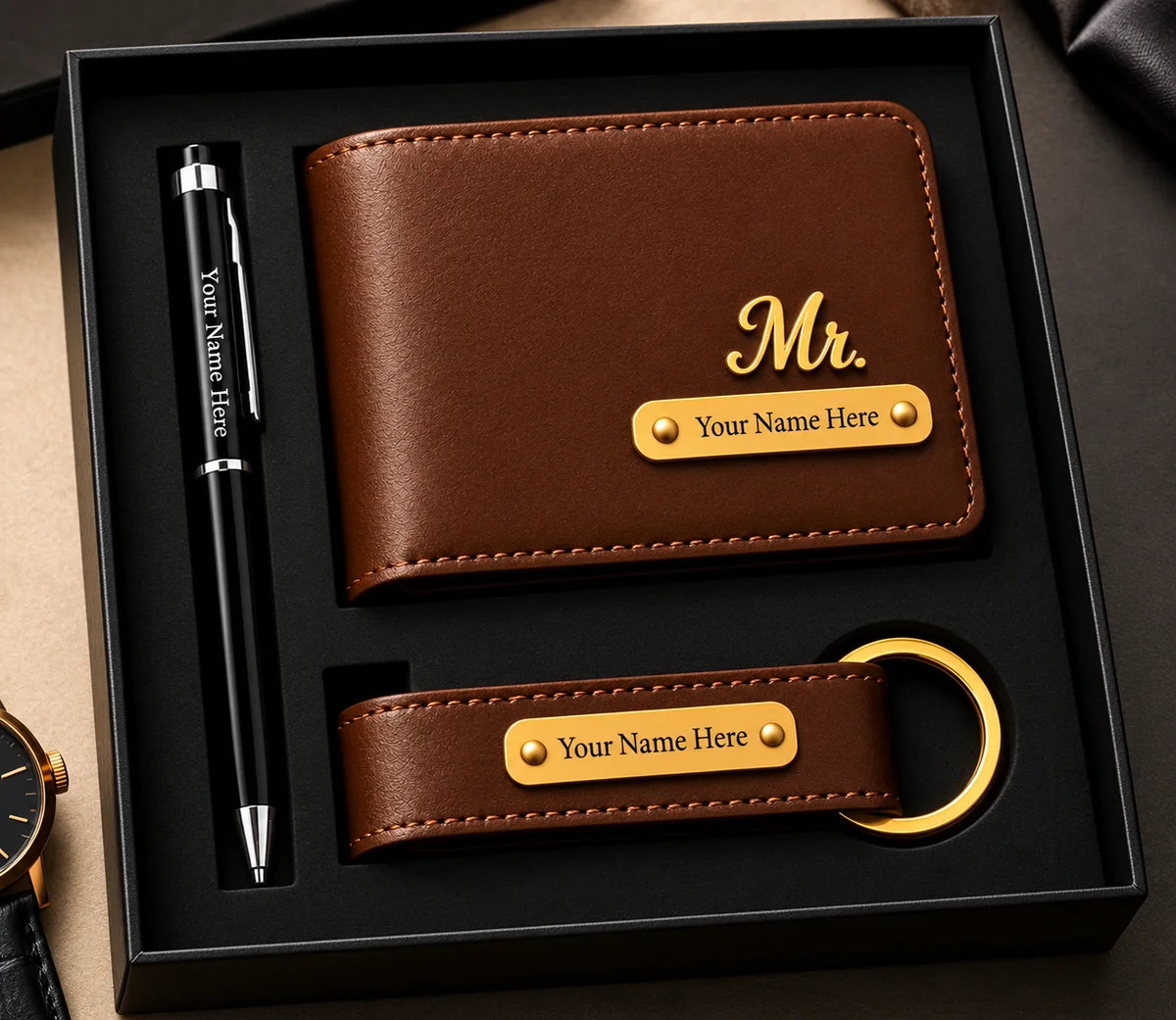 Brown Wallet Combo
