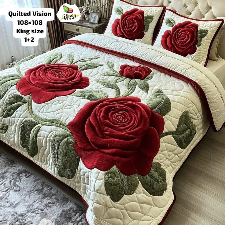Premium 7D Glace Cotton King Size Bedsheet