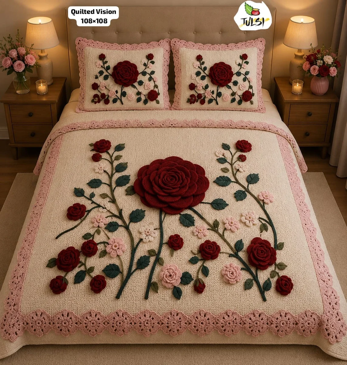 Premium 7D Glace Cotton King Size Bedsheet