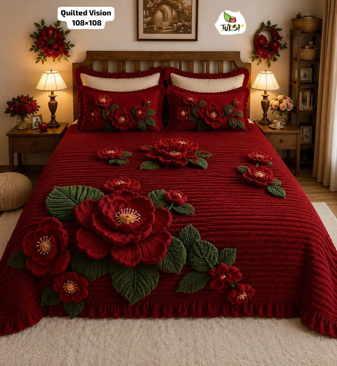 Premium 7D Glace Cotton King Size Bedsheet