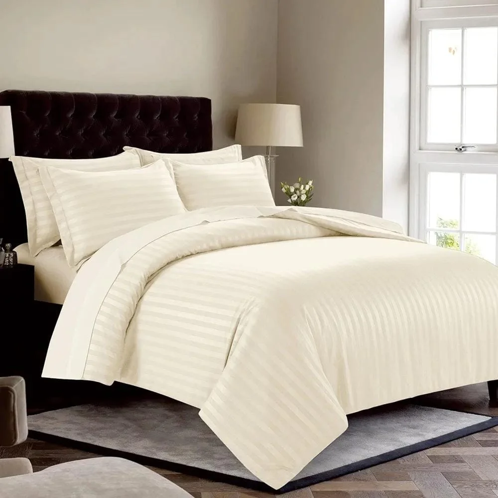Plain Stripes Bedsheet - King Bedding Set