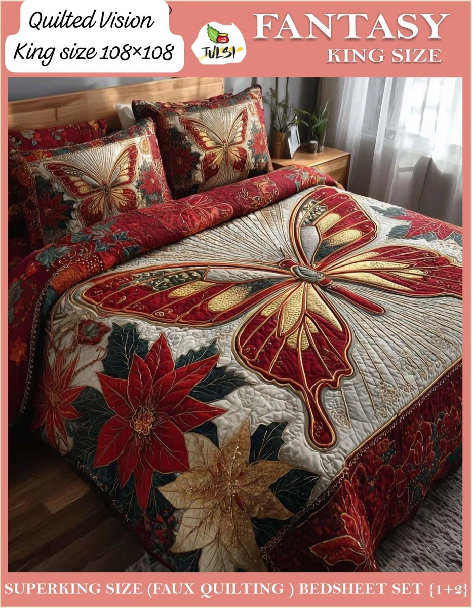 Premium 7D Glace Cotton King Size Bedsheet